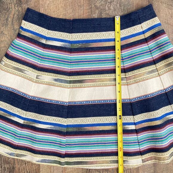 NWT Anthropologie Chloe Oliver Hayley Skater Mini Skirt Multicolor Striped sz 6 - Picture 9 of 10
